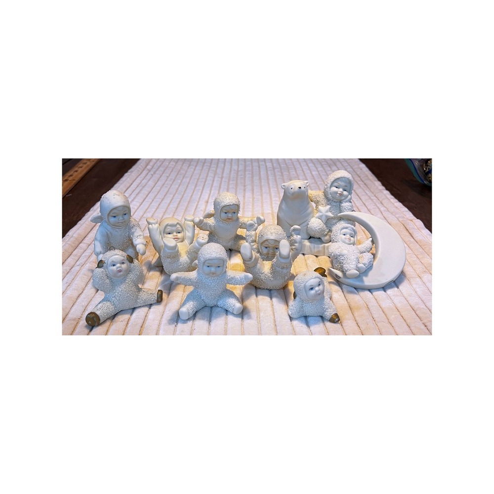Dept 56 Snowbabies Figurines Christmas Ornament Set of 9 Holiday Decor